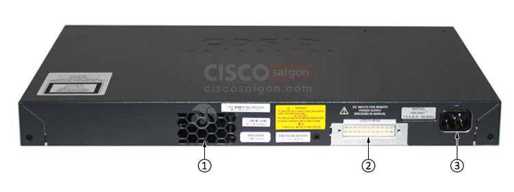 Cisco WS-C2960X-24TS-LL mặt sau Cisco WS-C2960X-24TS-LL mặt sau