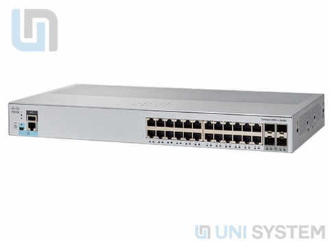 WS-C2960L-SM-24TS Cisco Catalyst 2960L 24 port 10/100/1000 Ethernet, 4 x 1G SFP LAN Lite